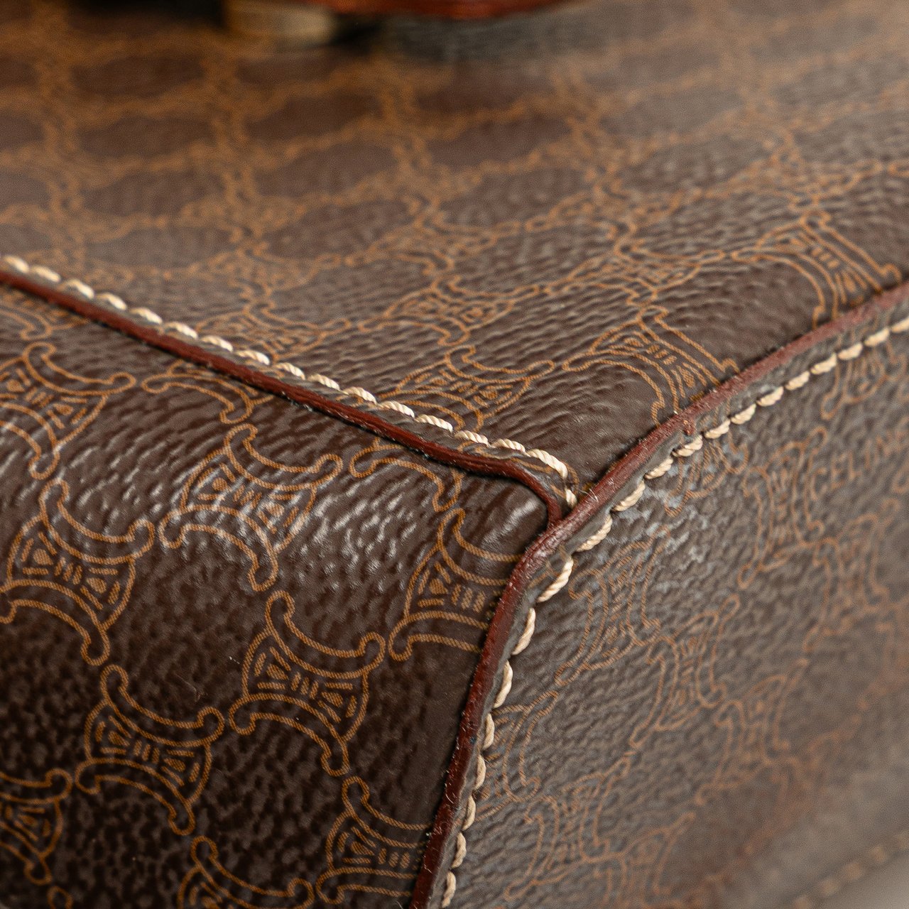 Celine Mini Macadam Coated Canvas Twin Backpack Bruin