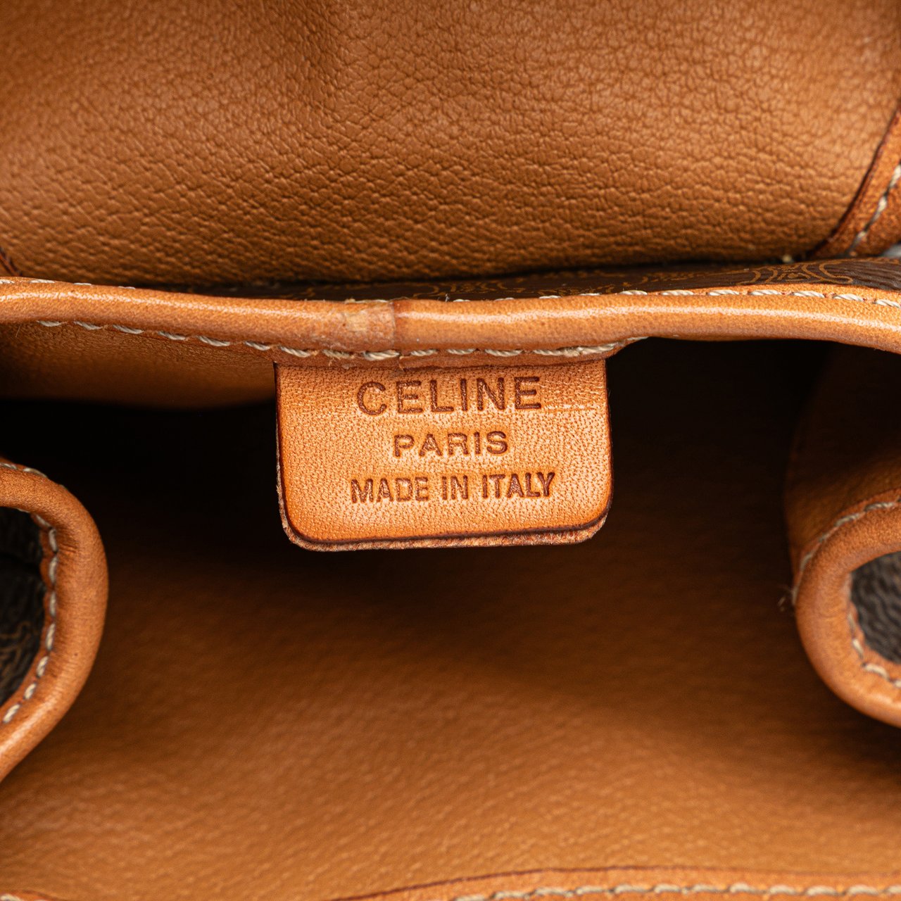 Celine Mini Macadam Coated Canvas Twin Backpack Bruin