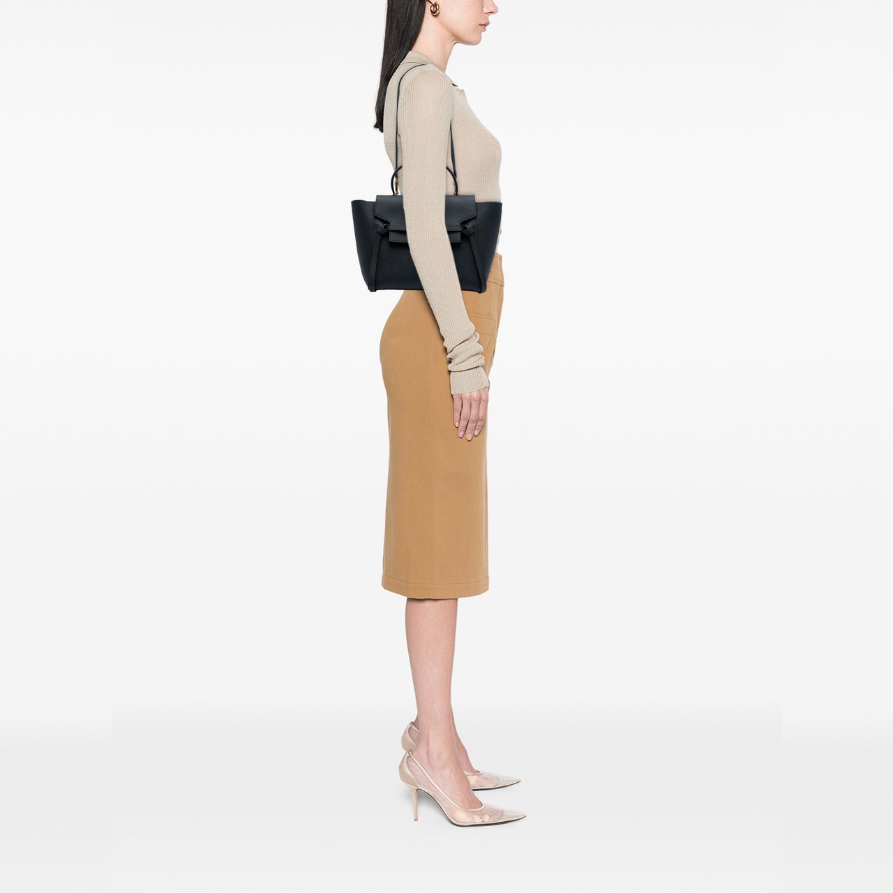 Celine Mini Grained Calfskin Belt Bag Zwart