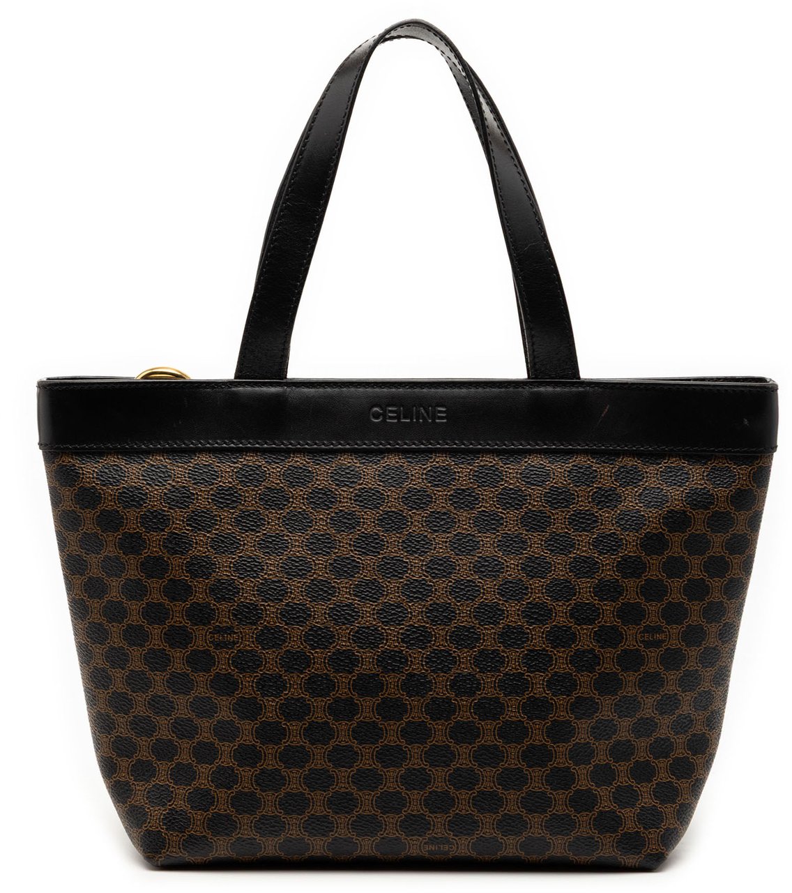 Celine Macadam Coated Canvas Handbag Zwart