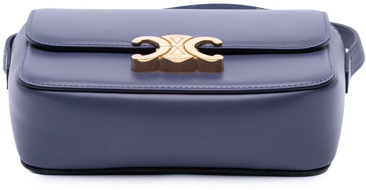Celine Teen Shiny Calfskin Triomphe Crossbody Paars