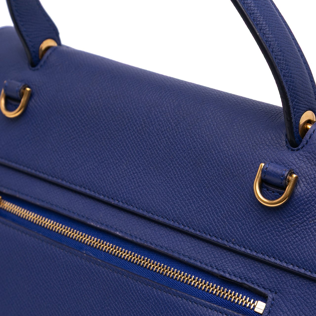 Celine Mini Grained Calfskin Belt Bag Blauw