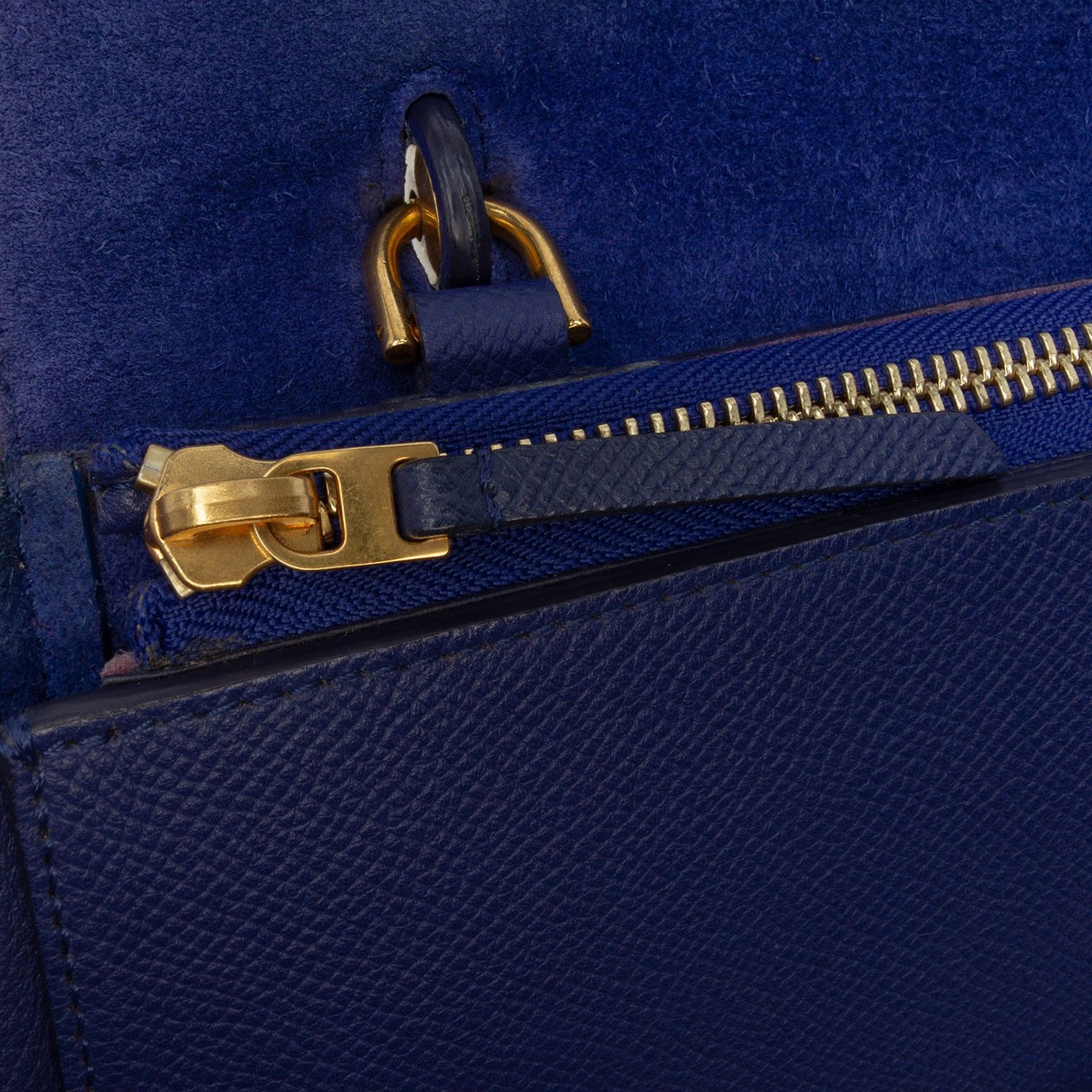 Celine Mini Grained Calfskin Belt Bag Blauw