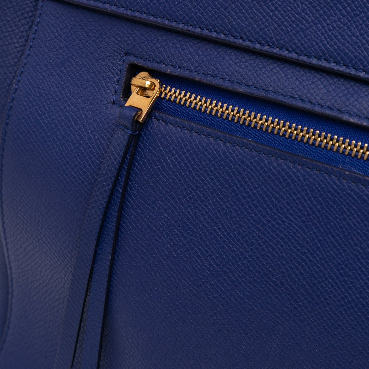 Celine Mini Grained Calfskin Belt Bag Blauw