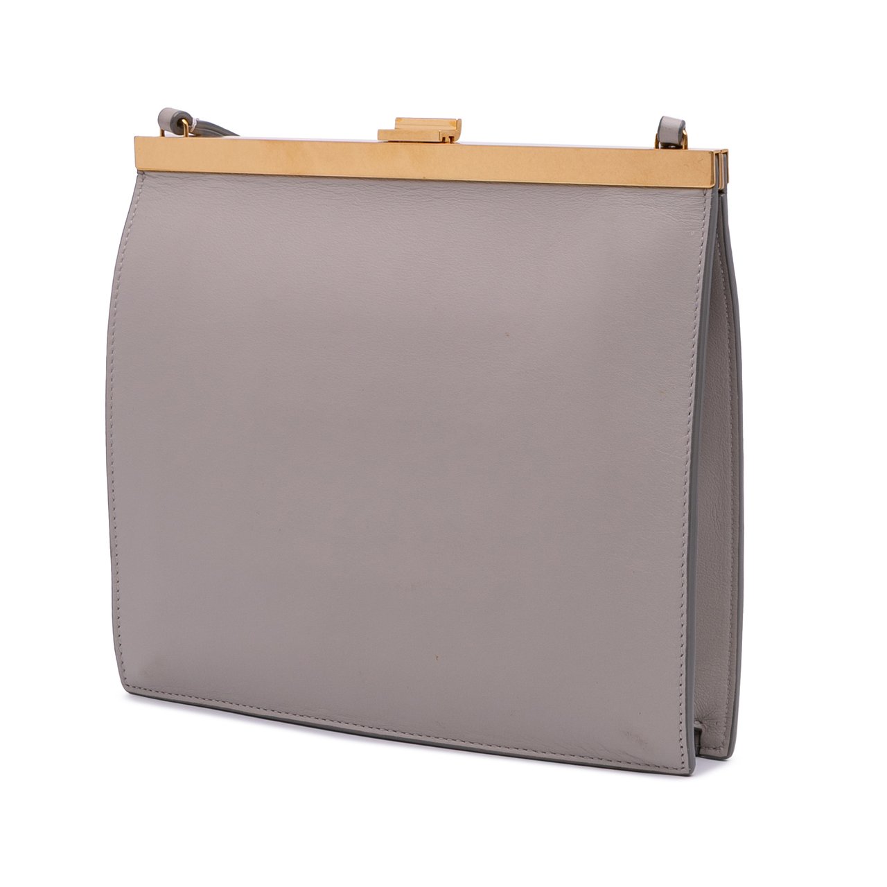 Celine Mini Smooth Calfskin Clasp Bag Grijs