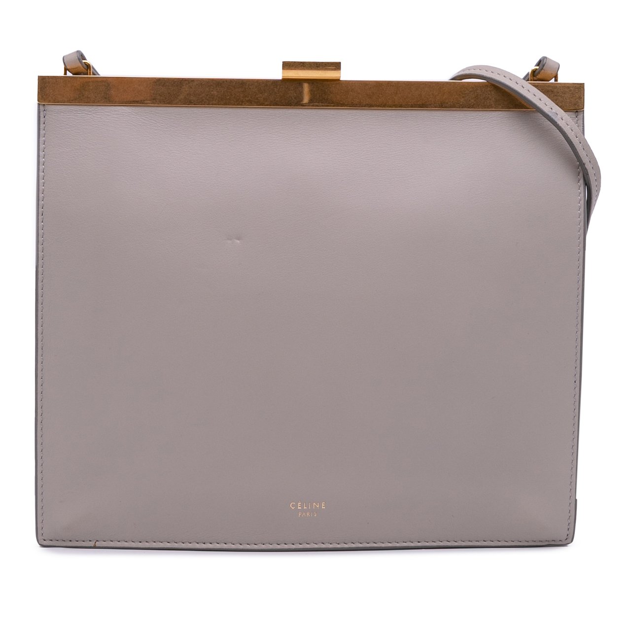 Celine Mini Smooth Calfskin Clasp Bag Grijs