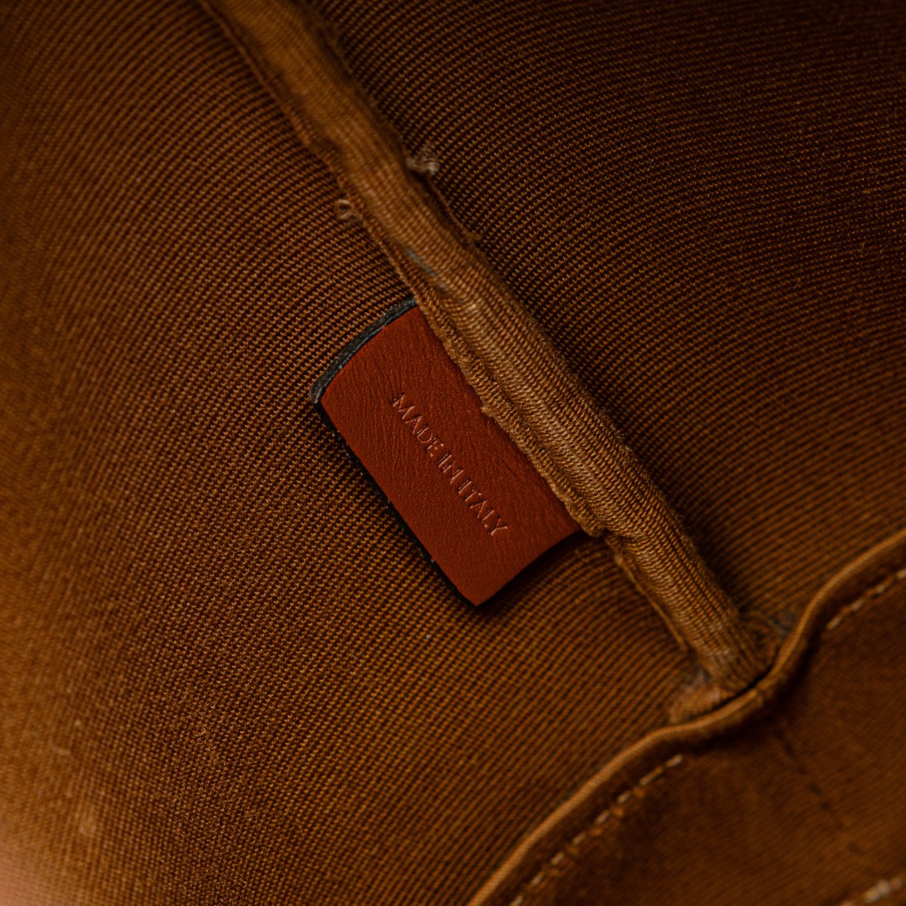 Celine Small Triomphe Coated Canvas Bucket Bag Bruin