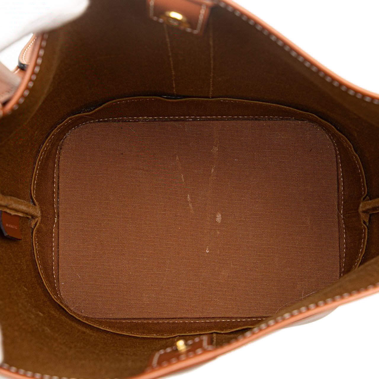 Celine Small Triomphe Coated Canvas Bucket Bag Bruin