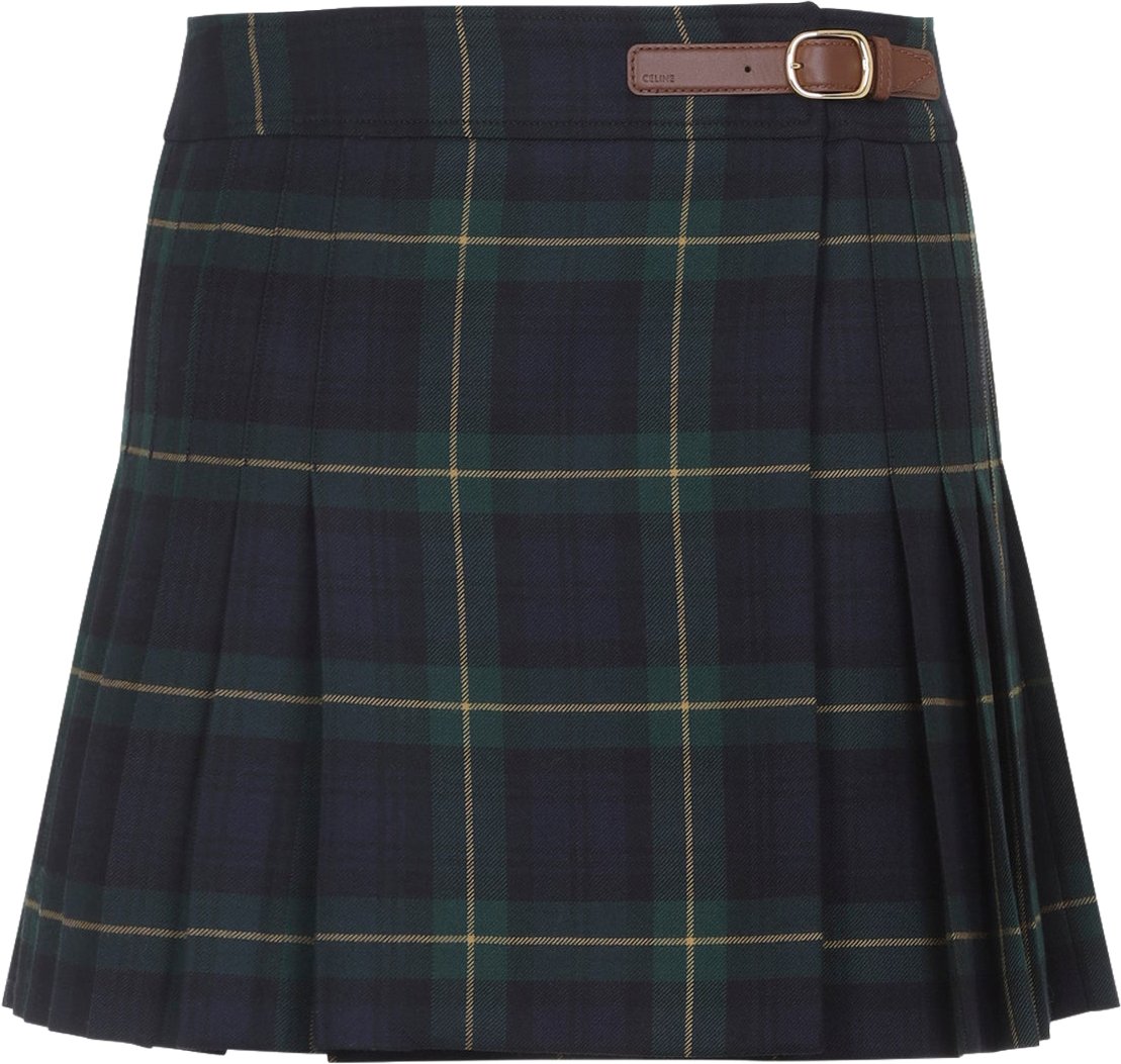 Celine Wool Mini Skirt Divers