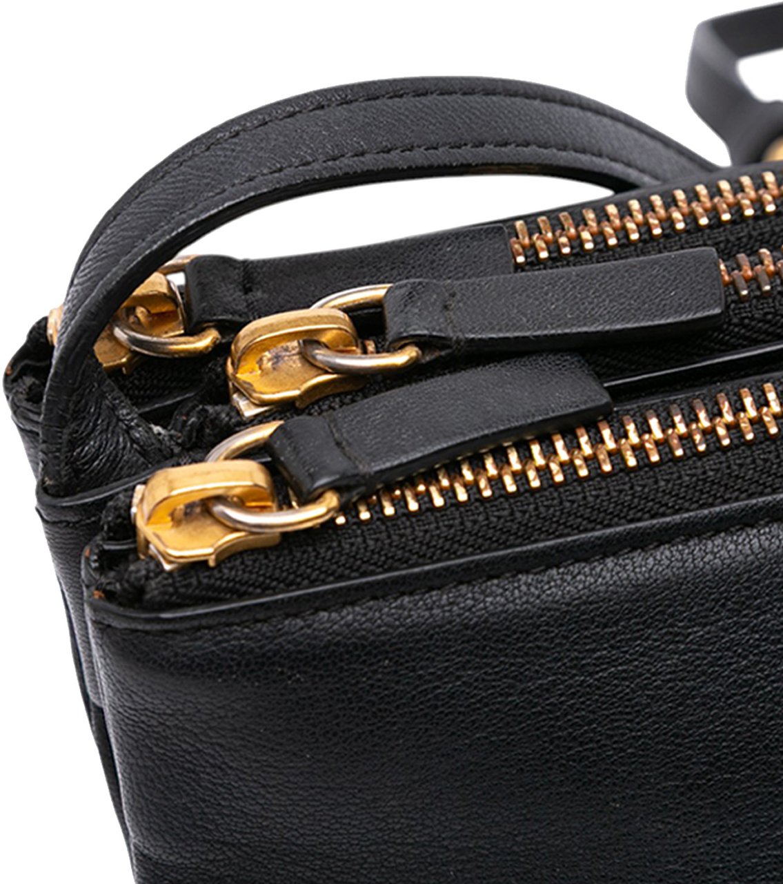 Celine Small Lambskin Trio Crossbody Zwart