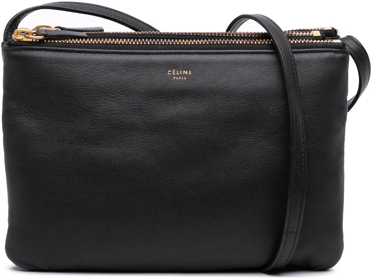 Celine Small Lambskin Trio Crossbody Zwart