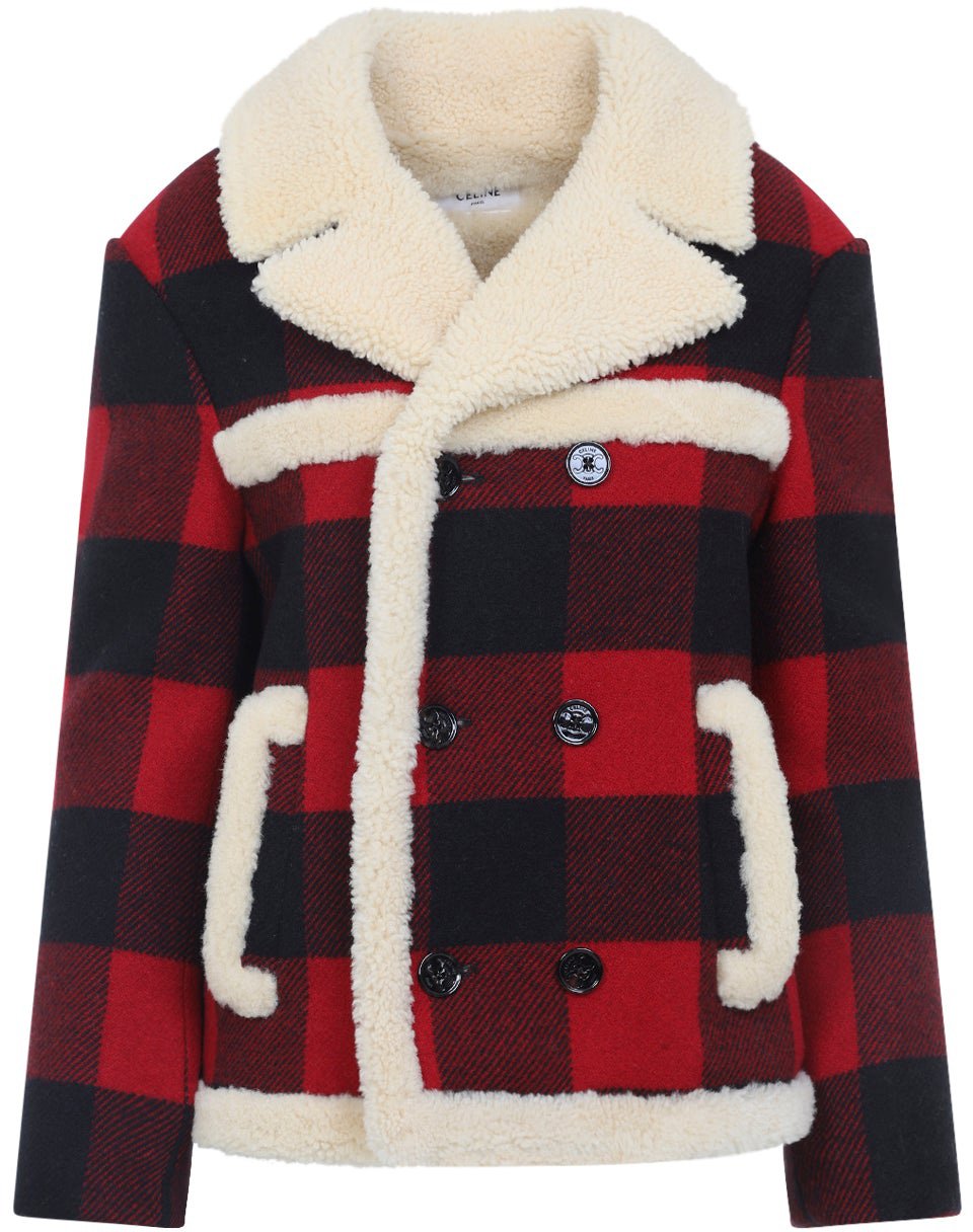 Celine Caban Shearling Jacket Divers
