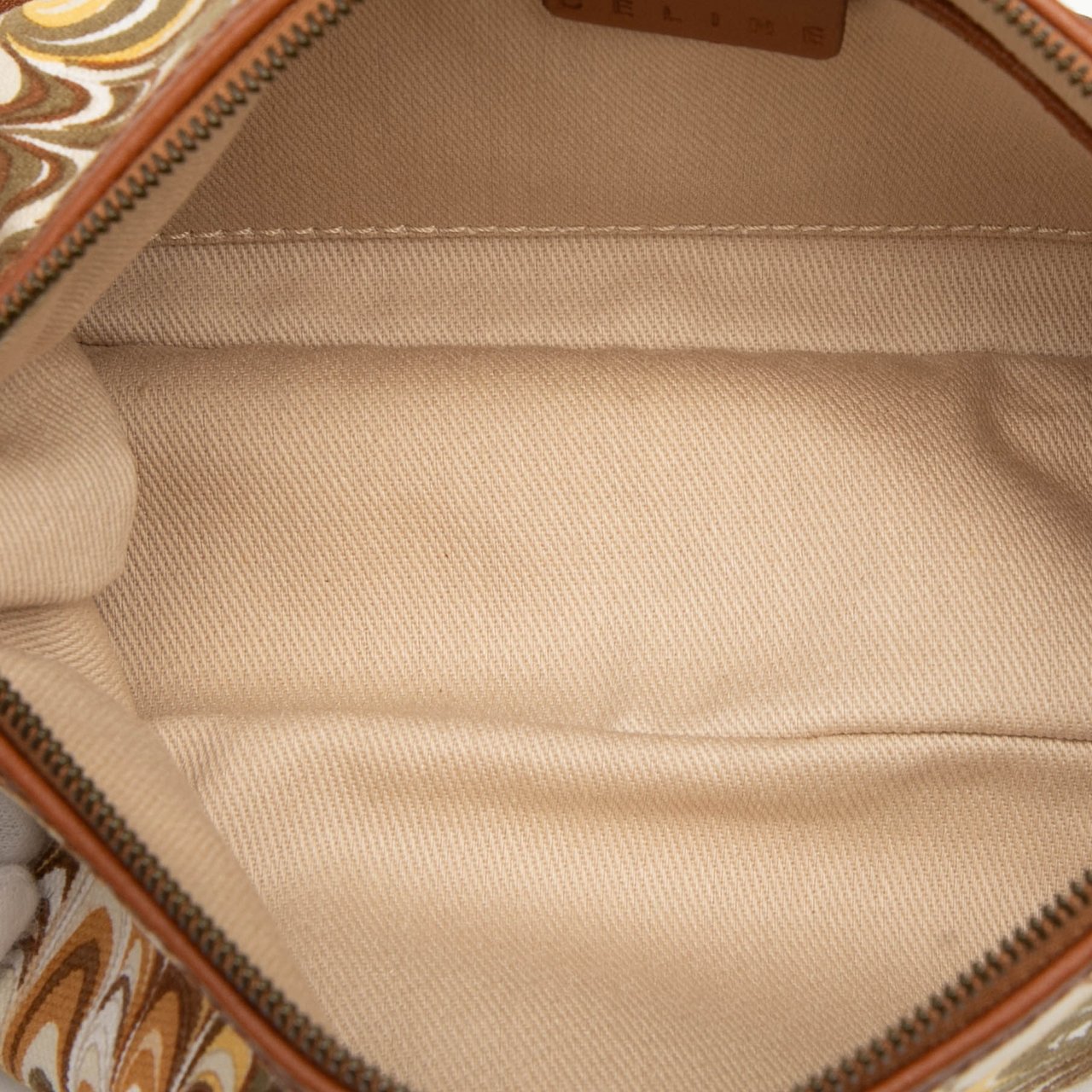 Celine Printed Canvas Shoulder Bag Bruin