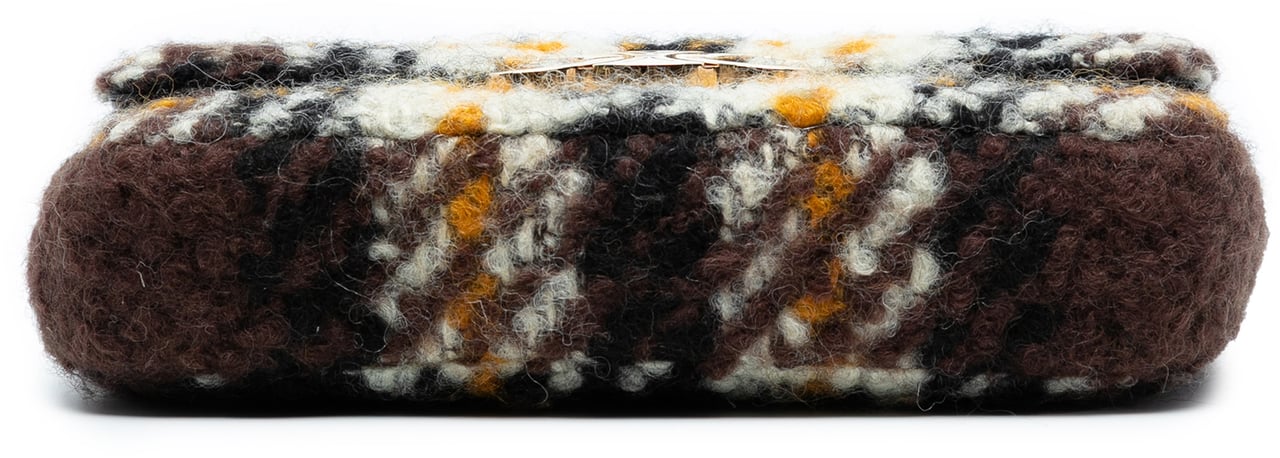 Celine Wool Triomphe Chain Shoulder Bag Zwart