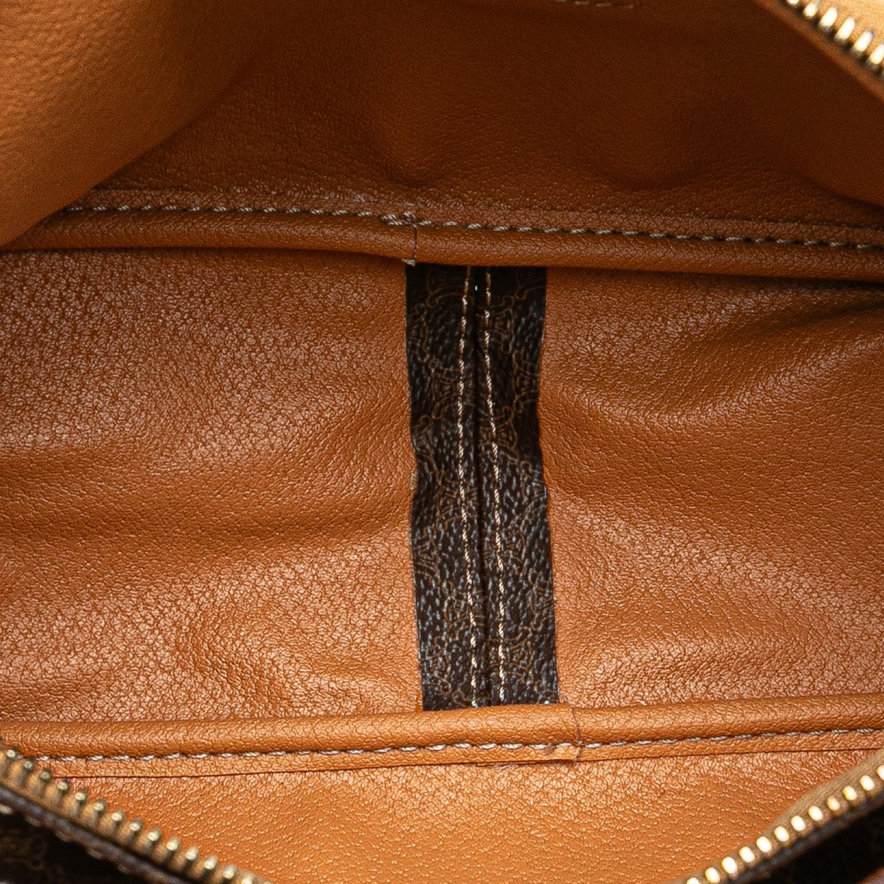 Celine Macadam Coated Canvas Satchel Bruin