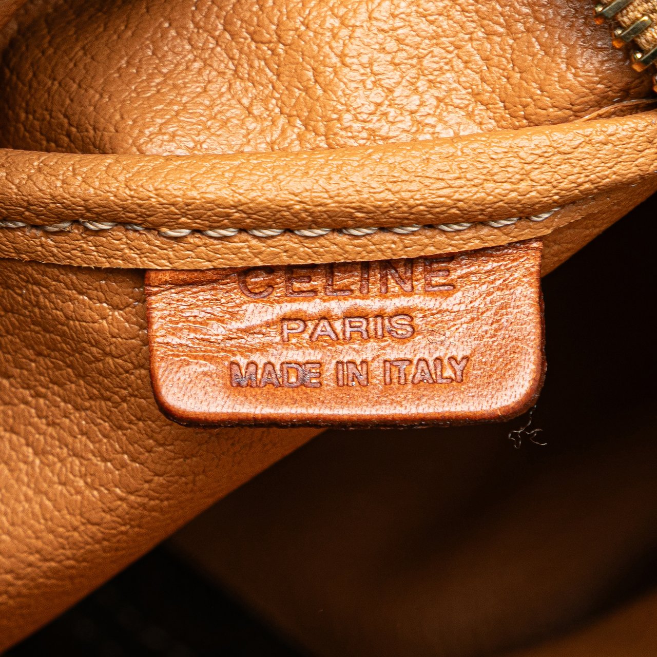 Celine Macadam Coated Canvas Satchel Bruin