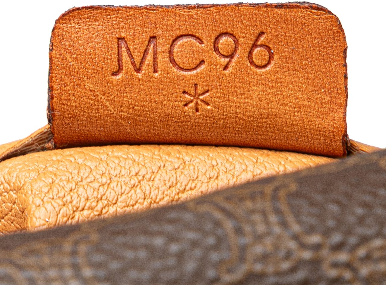 Celine Macadam Coated Canvas Satchel Bruin