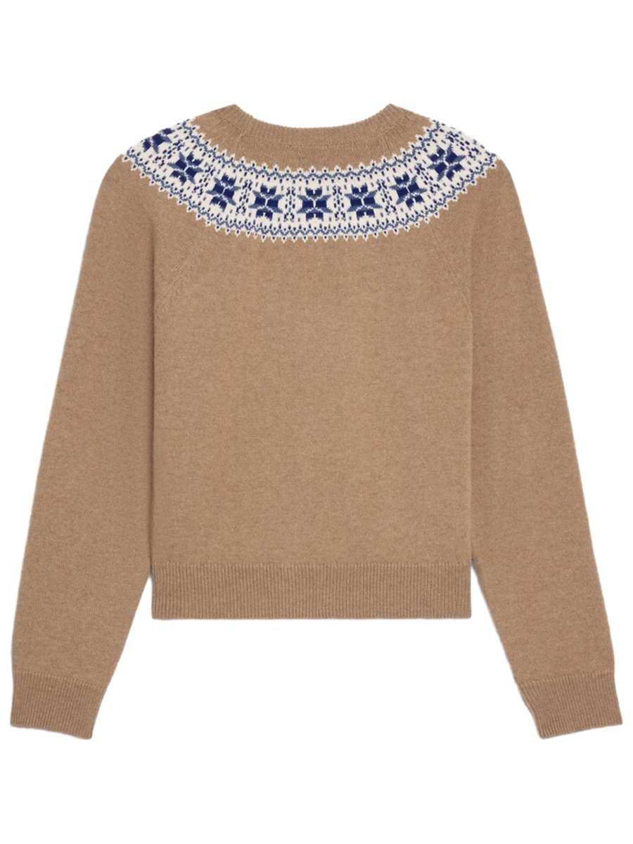 Celine Navy Fair Isle Cashmere Sweater Neutraal