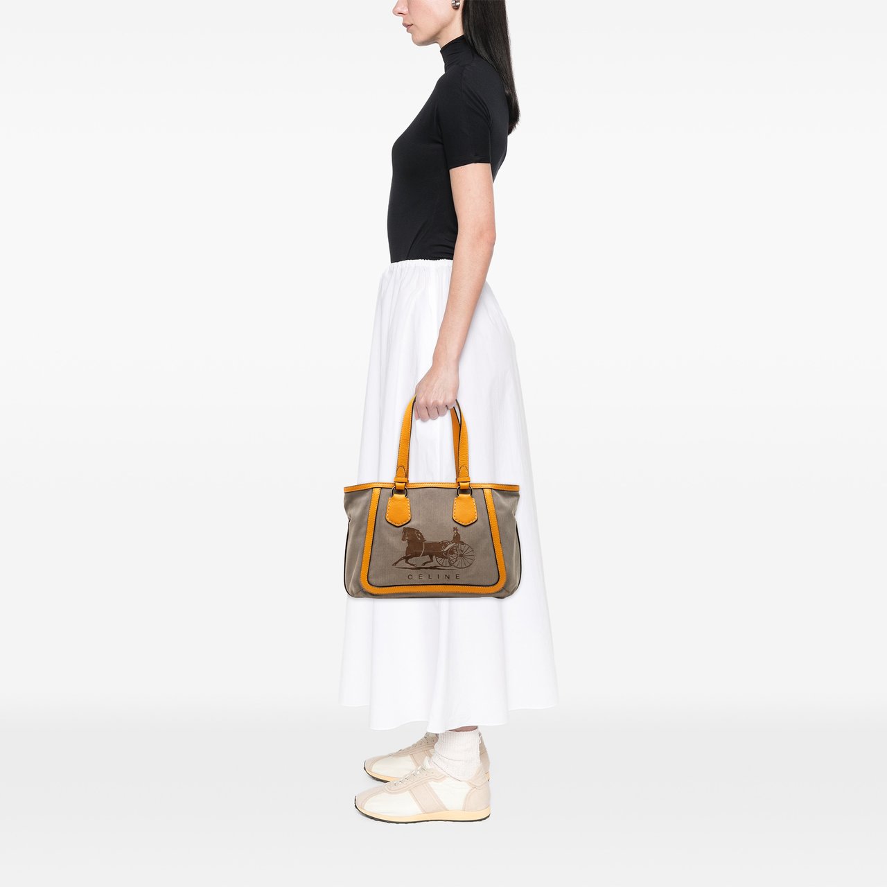 Celine Canvas Carriage Tote Bruin