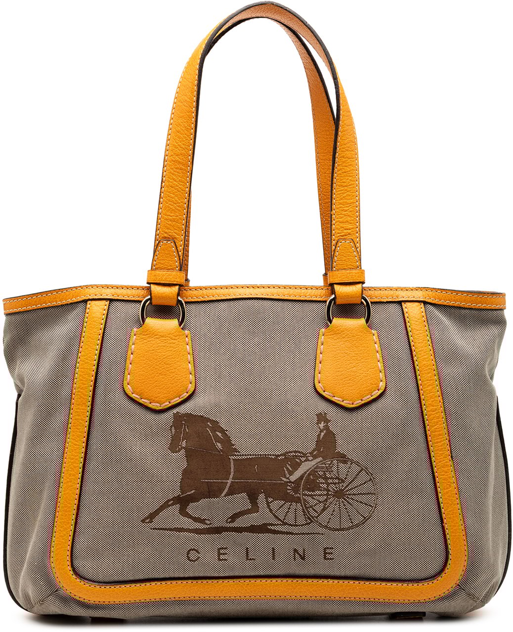 Celine Canvas Carriage Tote Bruin