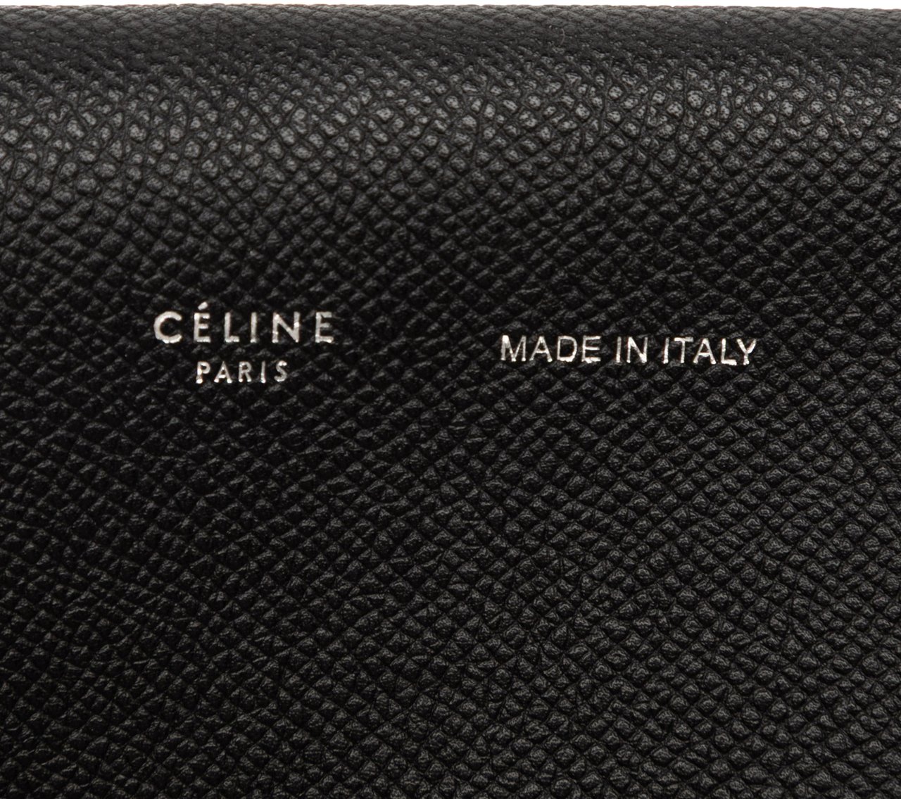 Celine Leather Strap Clutch Zwart