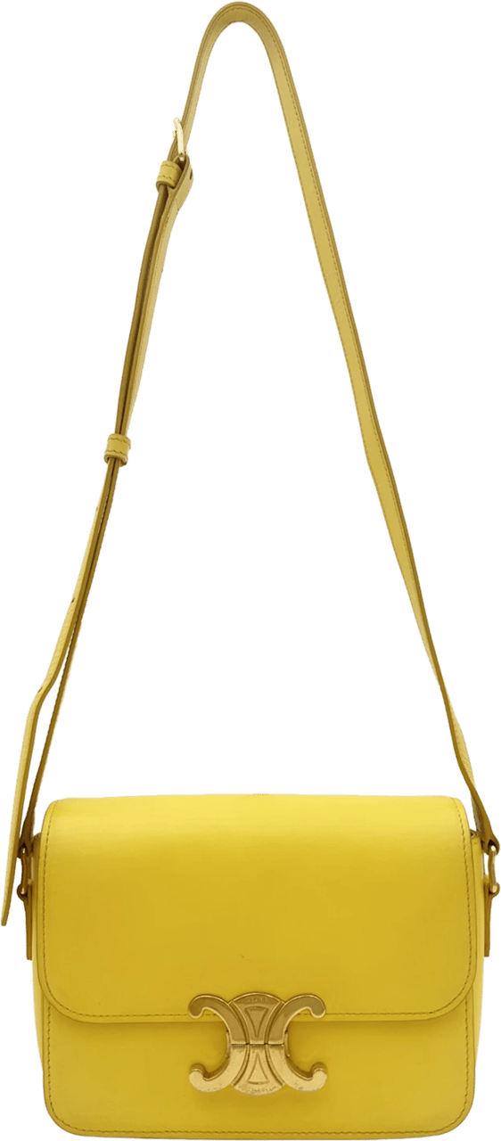 Celine Celine Small Triomphe - Yellow Geel