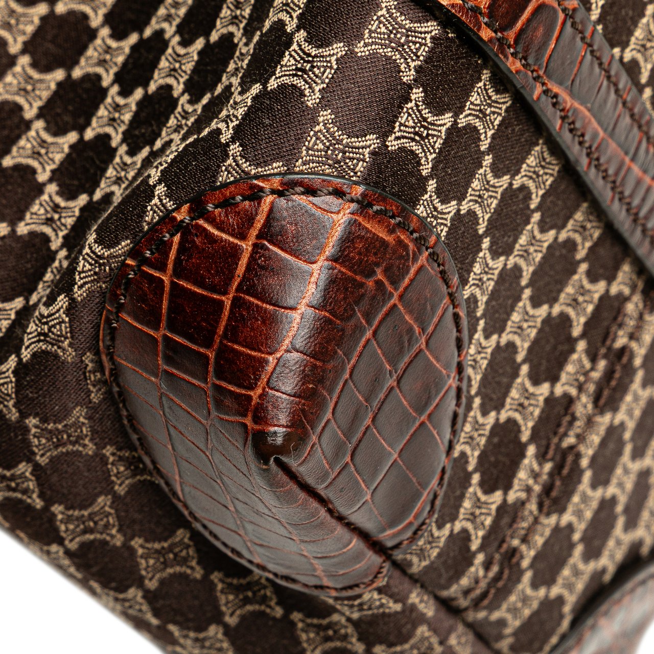 Celine Macadam Canvas Tote Bruin