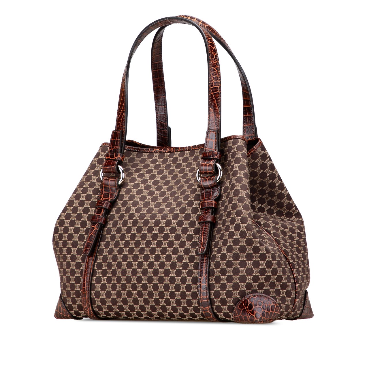 Celine Macadam Canvas Tote Bruin