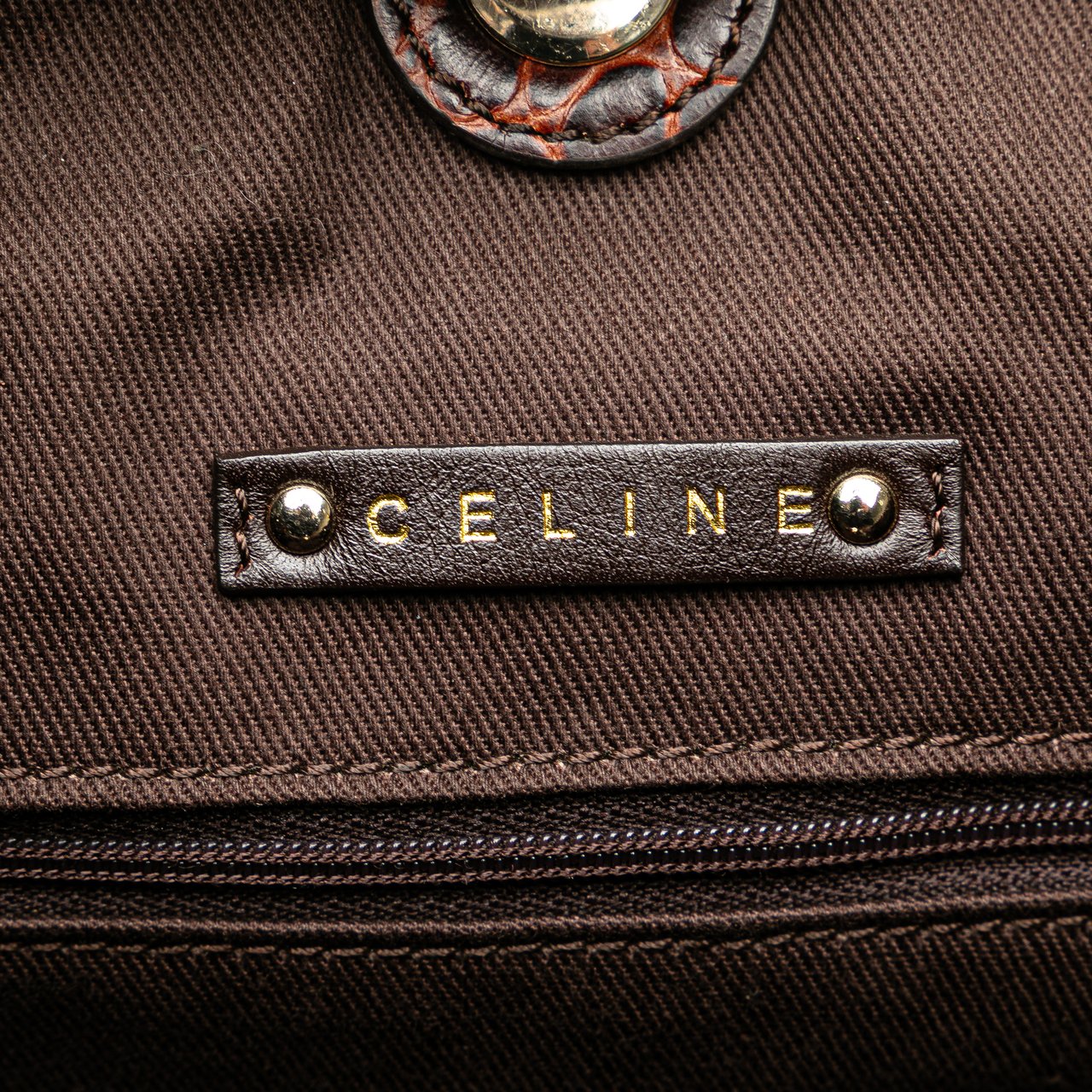 Celine Macadam Canvas Tote Bruin