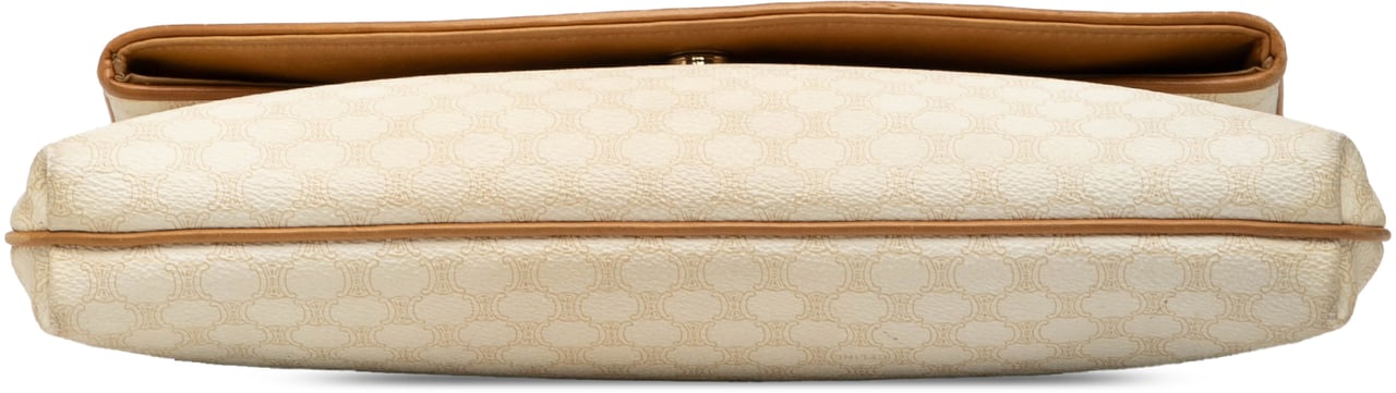 Celine Macadam Coated Canvas Clutch Bruin