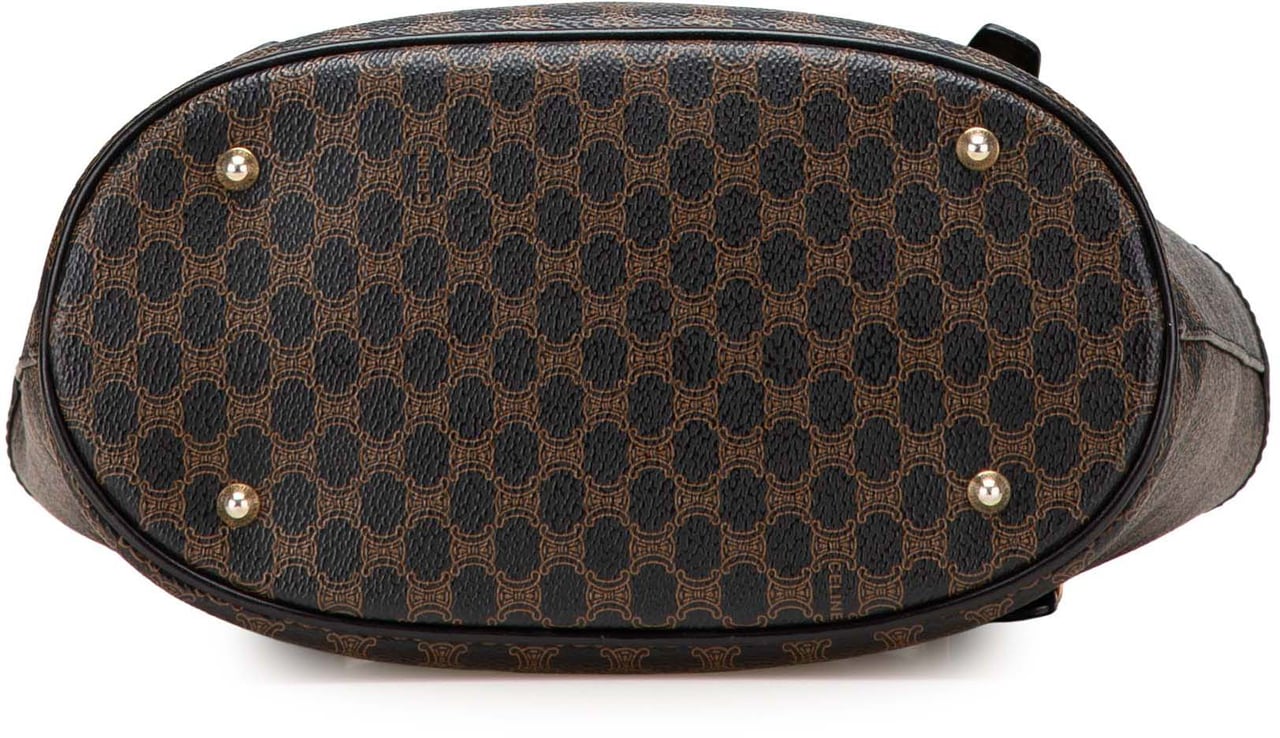 Celine Macadam Coated Canvas Tote Bruin