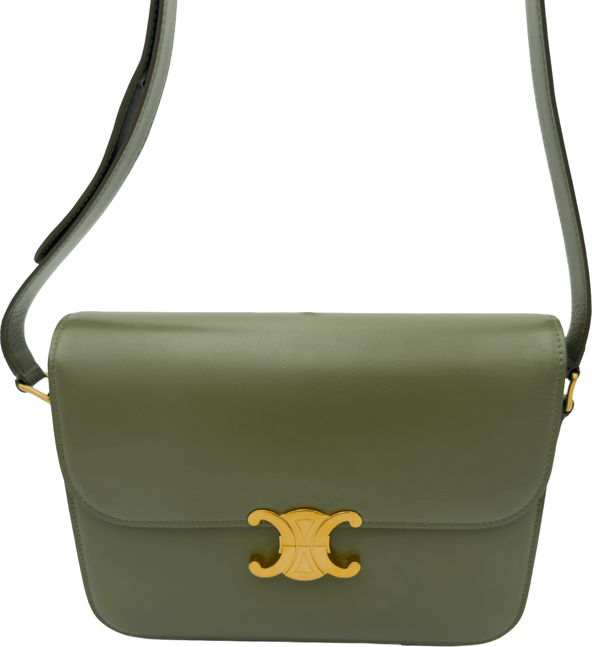 Celine Celine Medium Triomphe - Khaki Groen