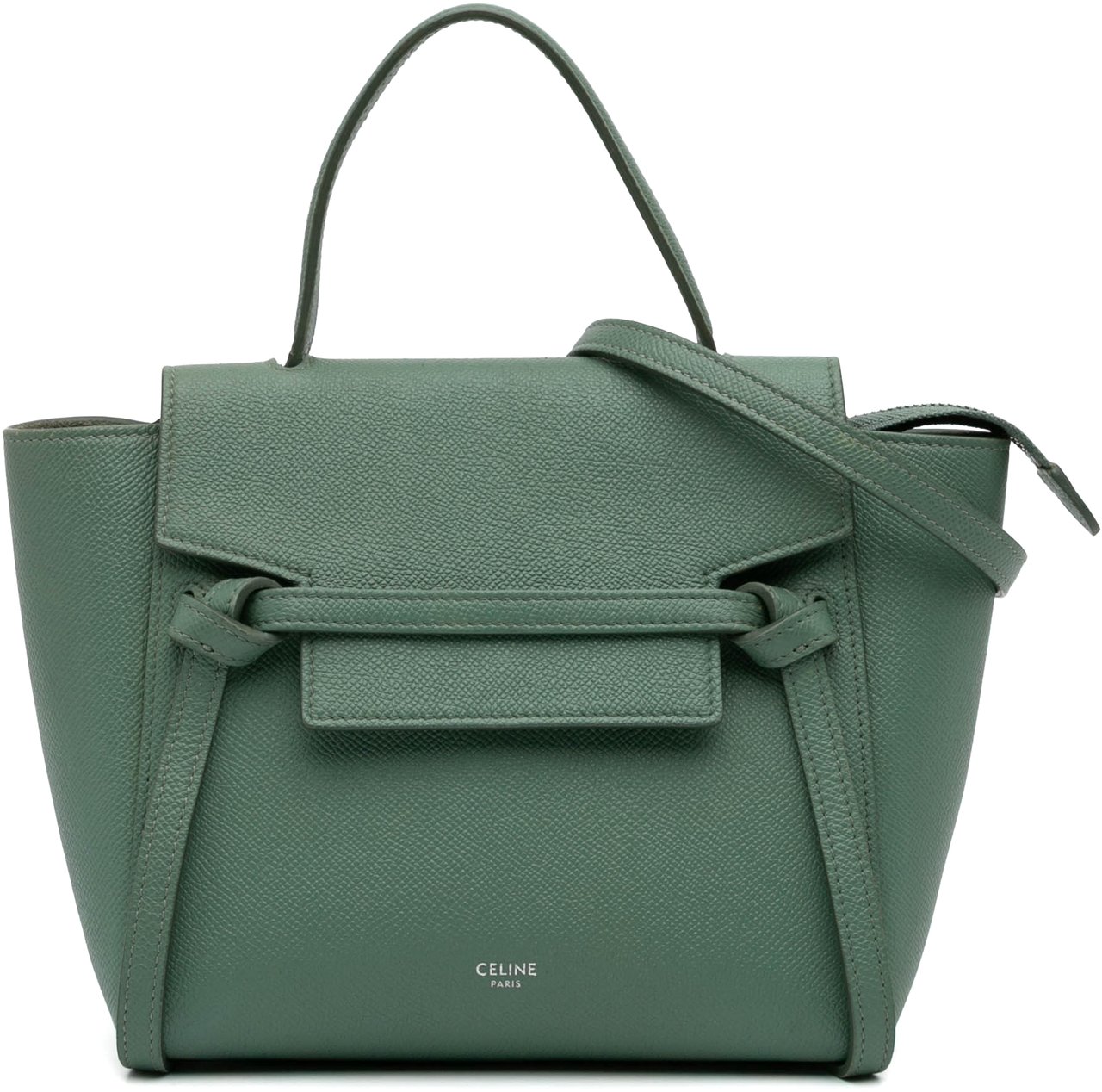 Celine Nano Grained Calfskin Belt Bag Groen