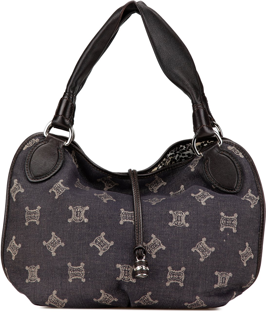 Celine Denim Macadam Bittersweet Hobo Bag Bruin