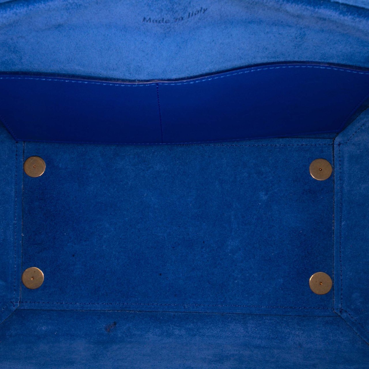 Celine Mini Bicolor Grained Calfskin Belt Bag Blauw