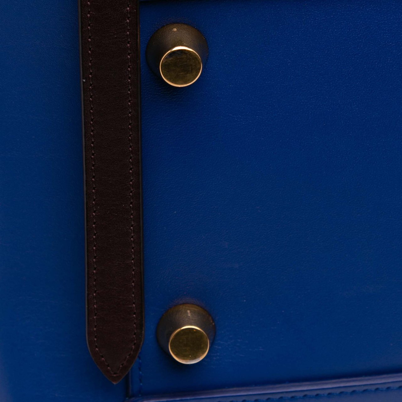 Celine Mini Bicolor Grained Calfskin Belt Bag Blauw