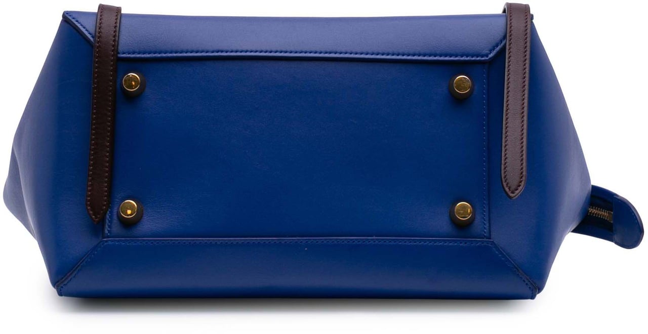 Celine Mini Bicolor Grained Calfskin Belt Bag Blauw