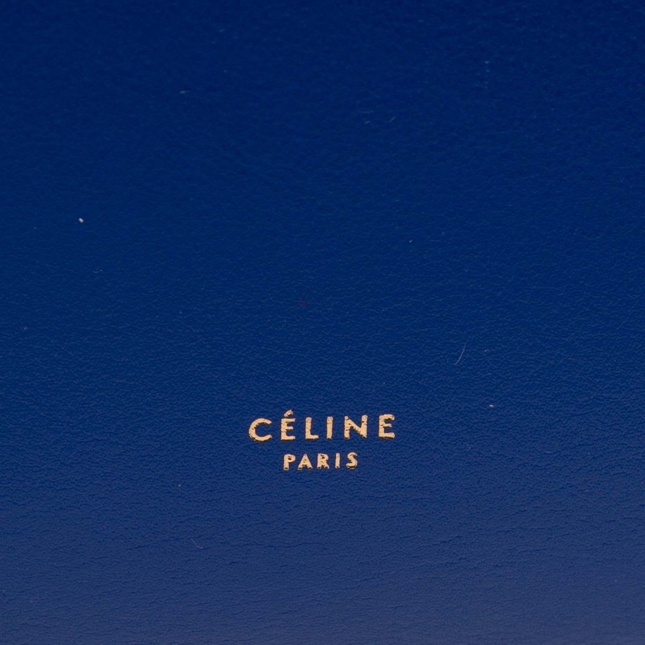 Celine Mini Bicolor Grained Calfskin Belt Bag Blauw
