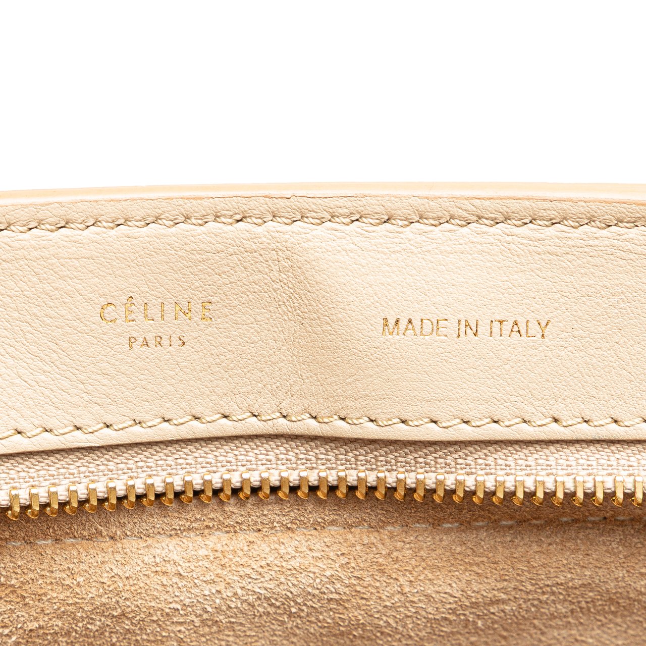 Celine Medium Bicolor Calfskin and Suede Trapeze Satchel Bruin