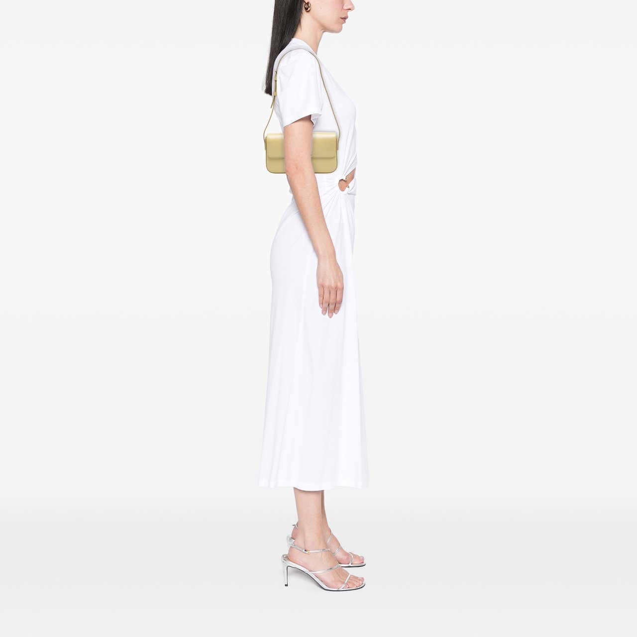 Celine Shiny Calfskin Claude Shoulder Bag Geel