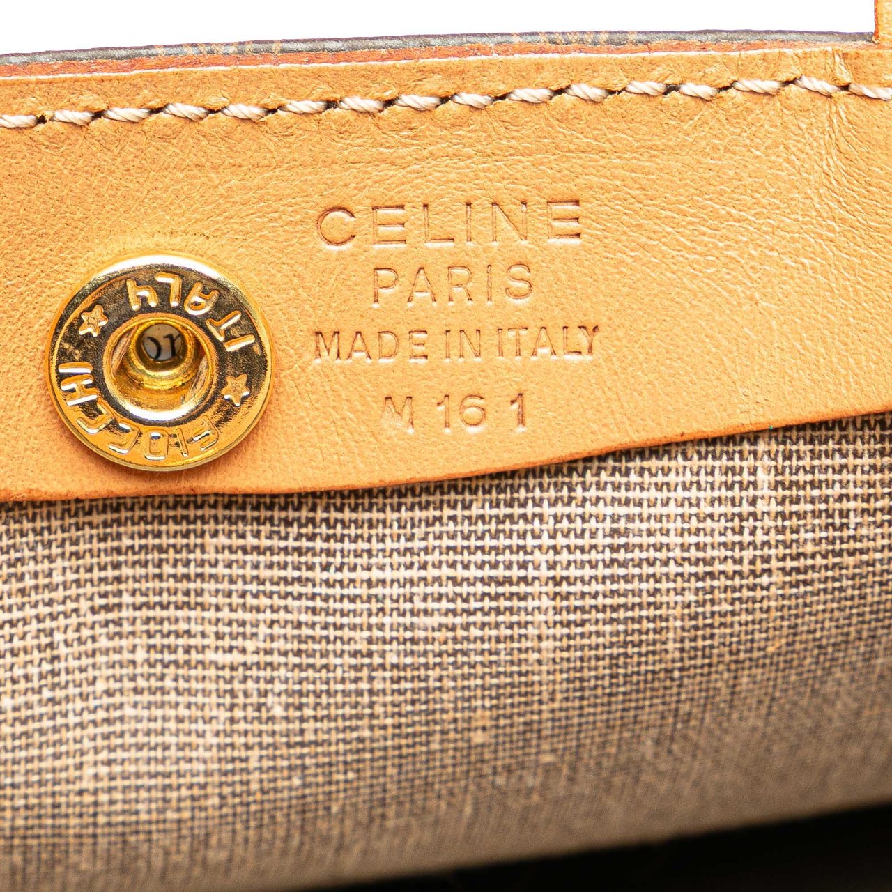Celine Macadam Coated Canvas Tote Bruin