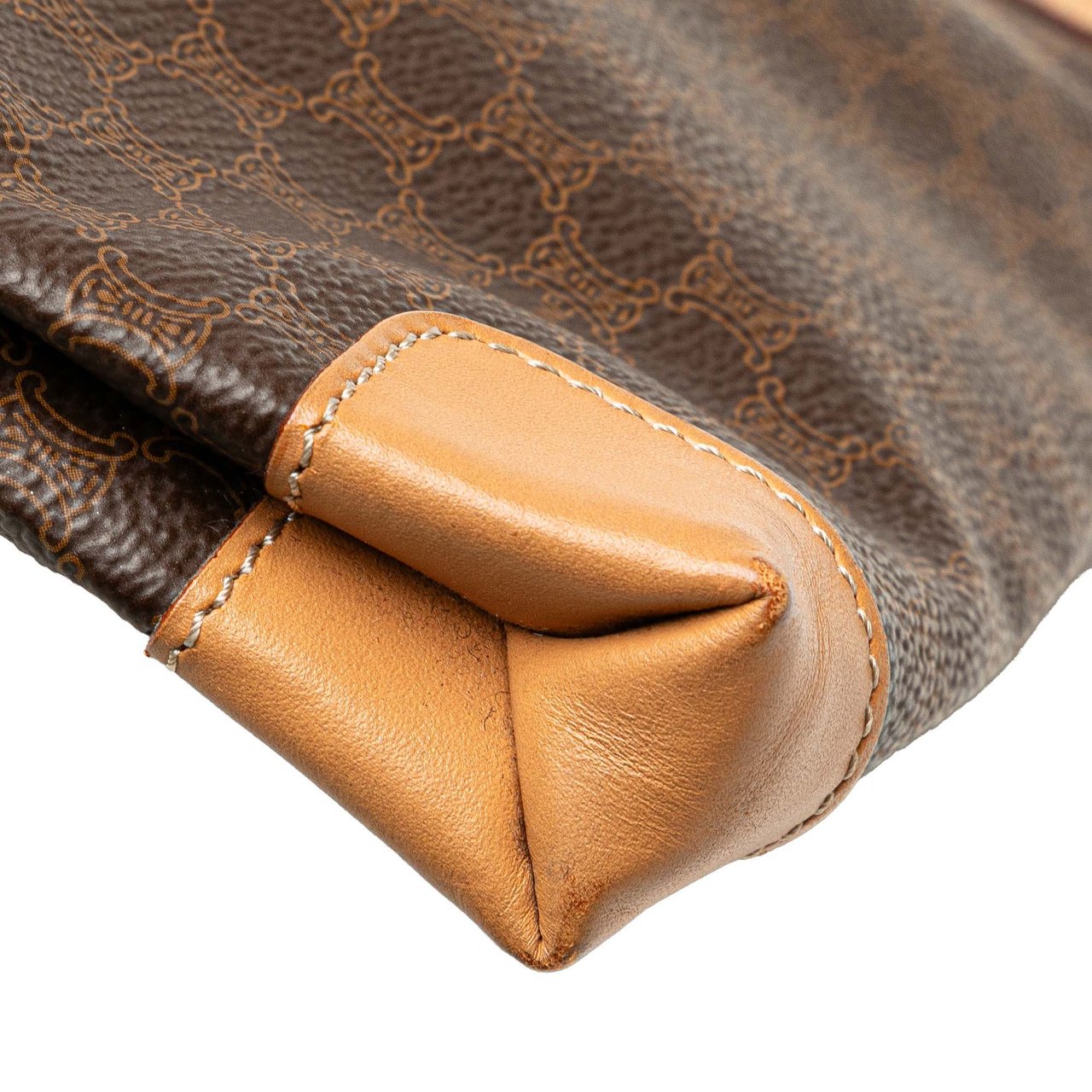 Celine Macadam Coated Canvas Tote Bruin