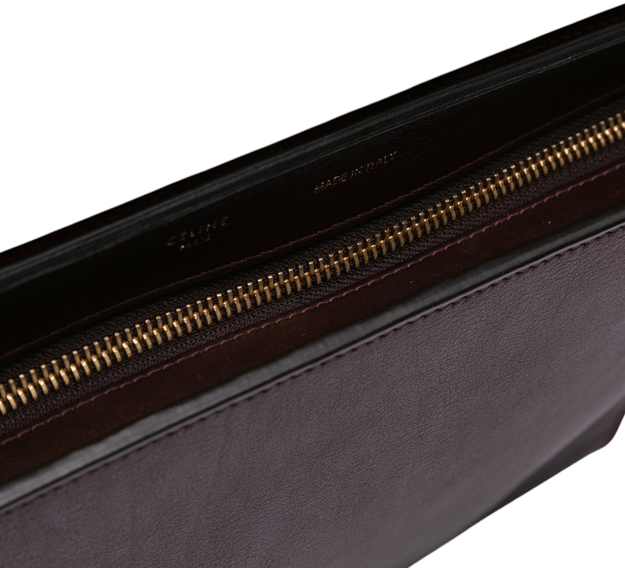 Celine Medium Tricolor Leather Trapeze Satchel Rood