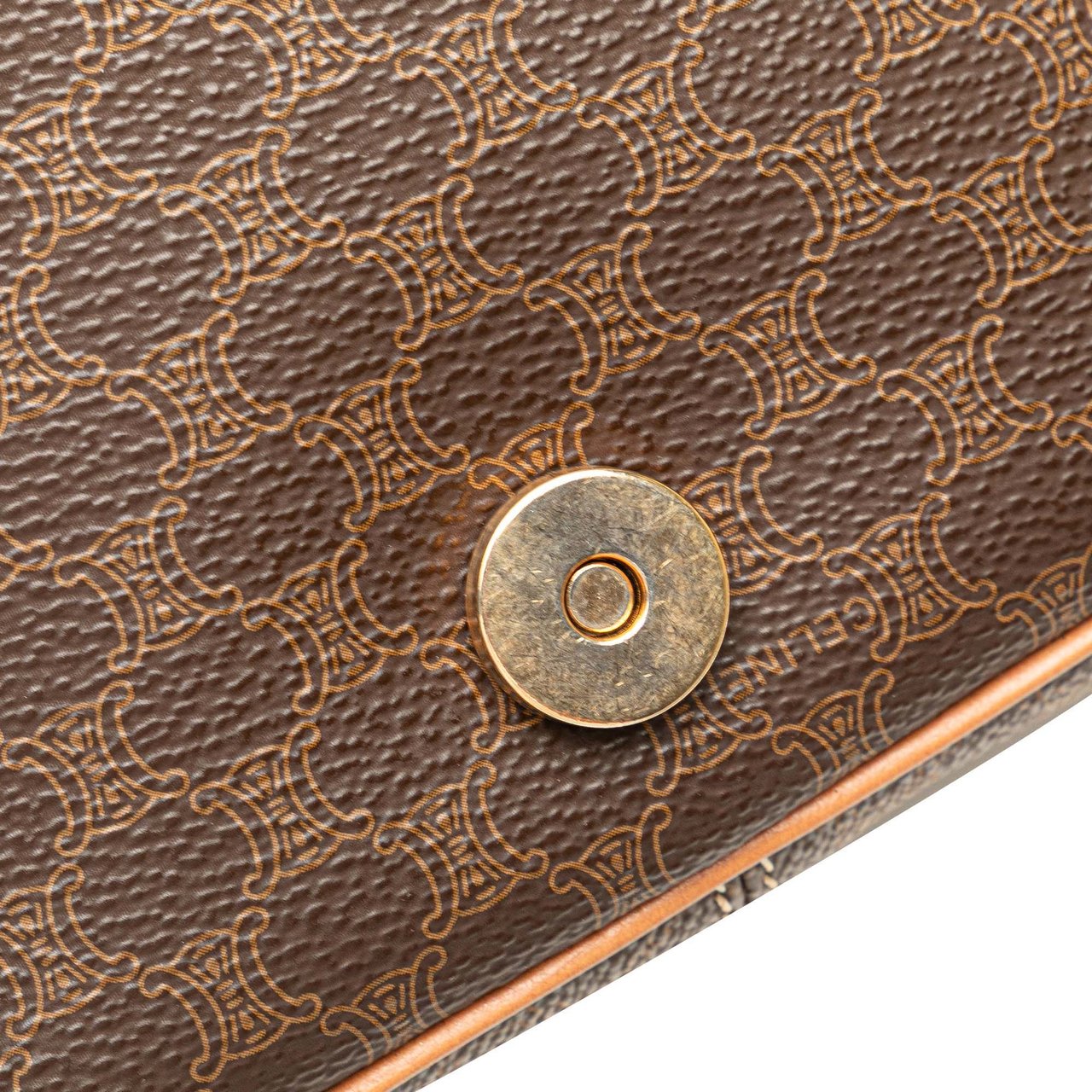 Celine Macadam Coated Canvas Crossbody Bruin