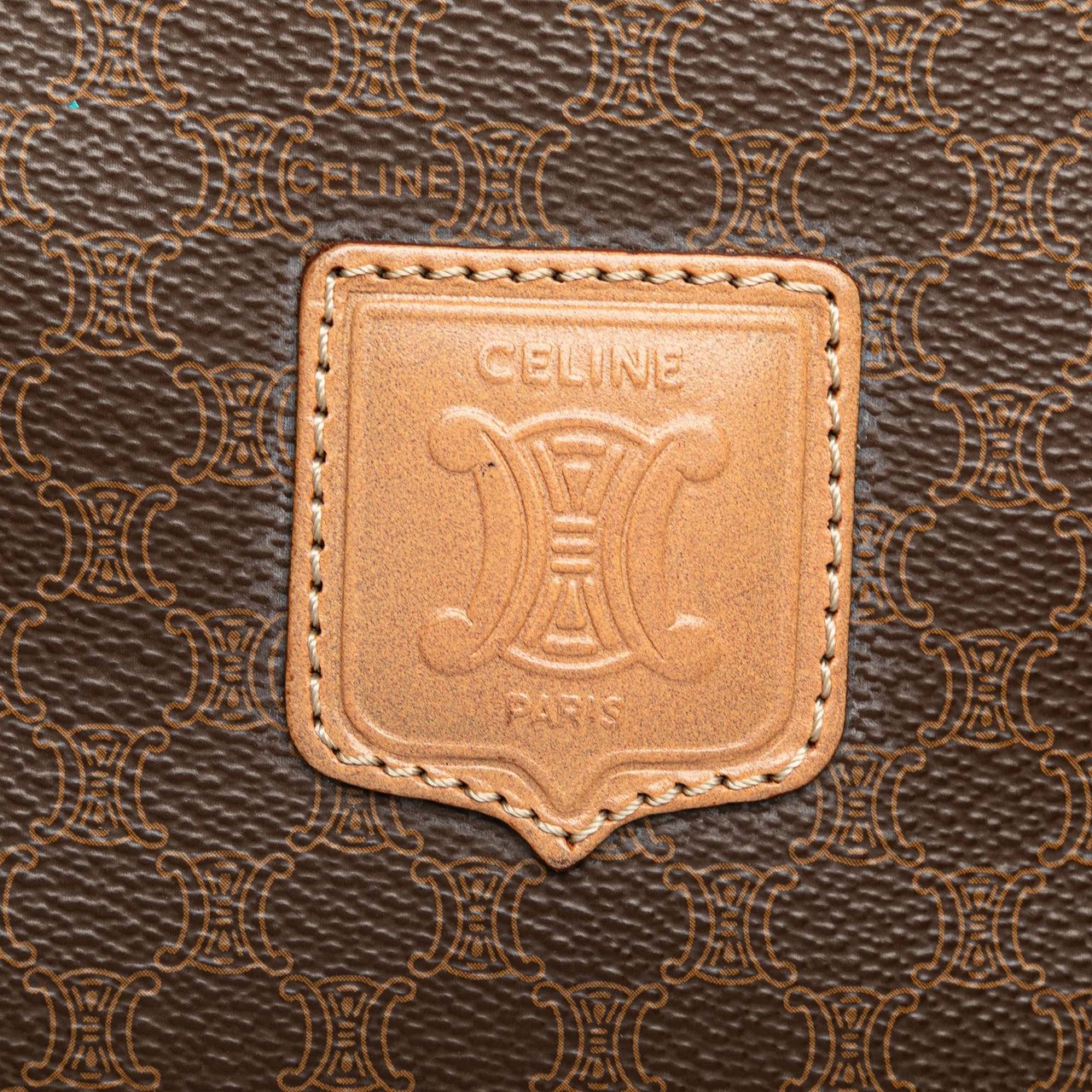 Celine Macadam Coated Canvas Crossbody Bruin