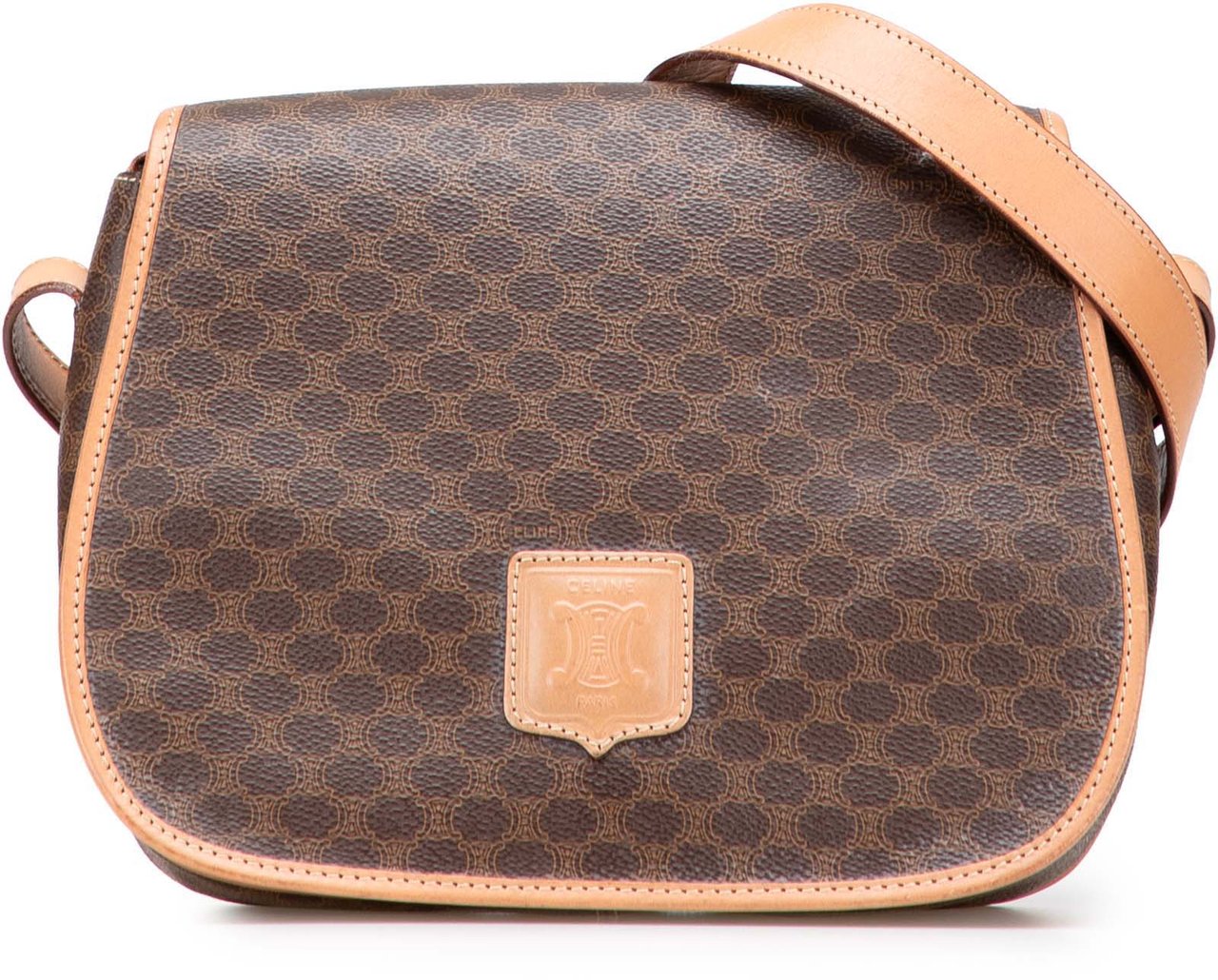 Celine Macadam Coated Canvas Crossbody Bruin