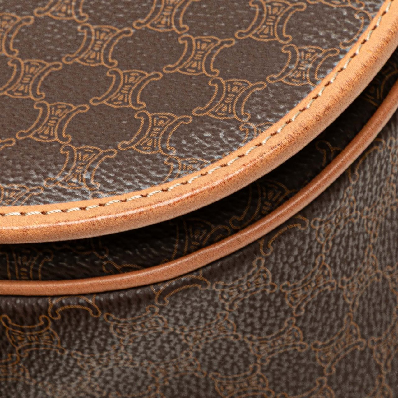 Celine Macadam Coated Canvas Crossbody Bruin