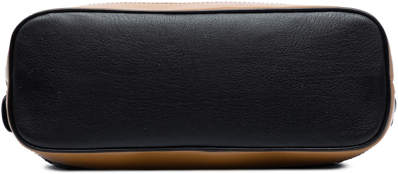 Celine Bicolor Leather Shoulder Bag Zwart