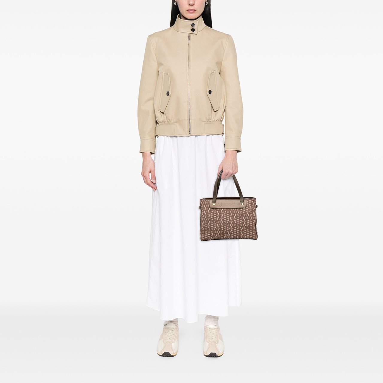 Celine C Macadam Canvas Tote Bruin