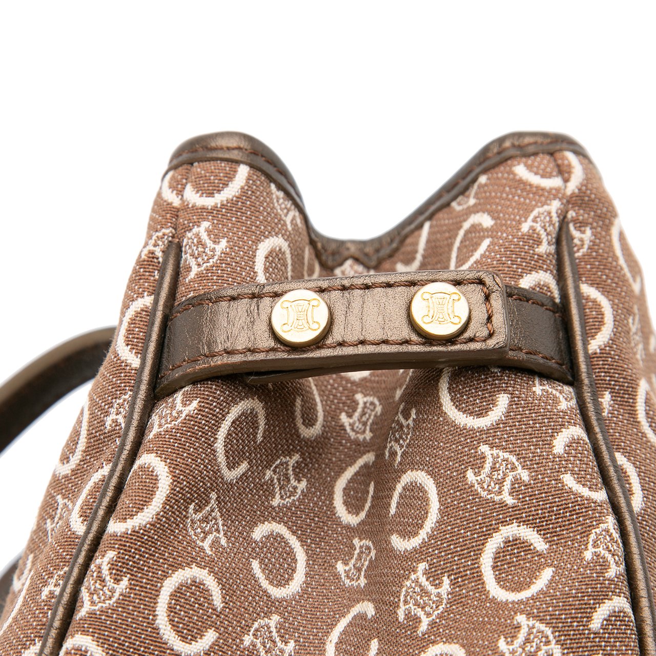 Celine C Macadam Canvas Tote Bruin